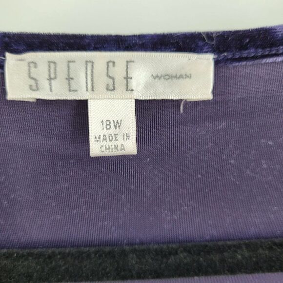 Spense Dress Velour Wrap Bell Ruffle Holiday Renaissance Gothic Royal Purple 16W - Picture 14 of 14